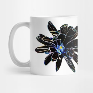 black psichedelic flower Mug